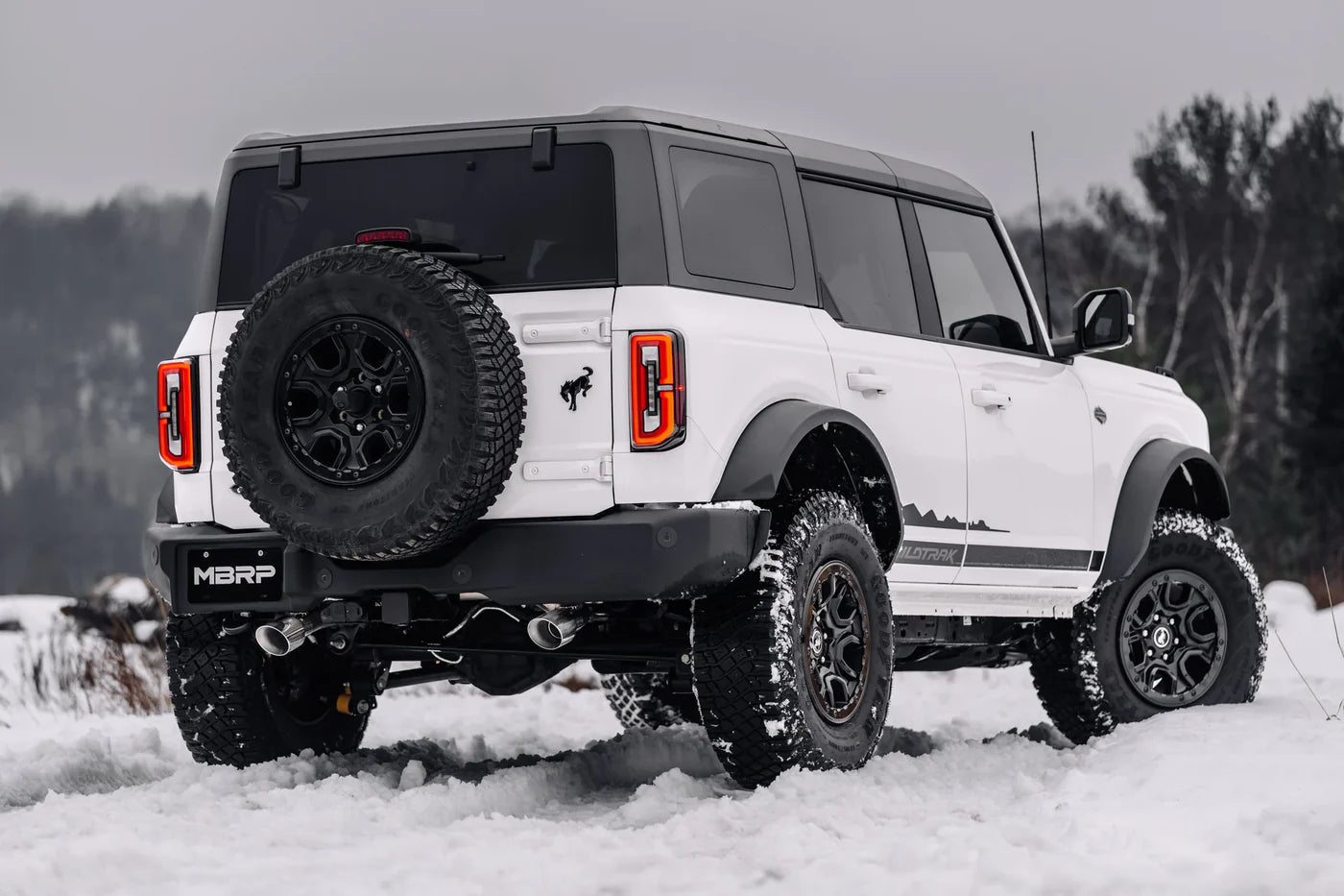 MBRP 2021+ Ford Bronco 2.3/2.7L EcoBoost 2/4 - Dr 3in Armor Lite Catback Dual Split Rear Exit Exhaust offroad accessory | Iron Ridge Offroad