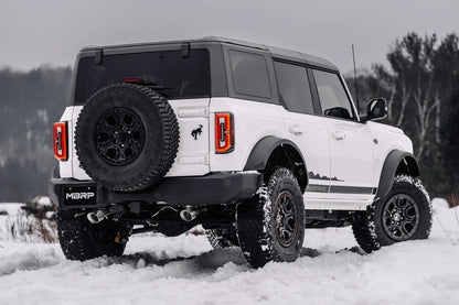 MBRP 2021+ Ford Bronco 2.3/2.7L EcoBoost 2/4 - Dr 3in Armor Lite Catback Dual Split Rear Exit Exhaust offroad accessory | Iron Ridge Offroad