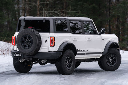 MBRP 21 - 22 Ford Bronco 2.3/2.7L EcoBoost 2/4 - Dr 3in Catback Dual Split Rear Exit Black Series Exhaust offroad accessory | Iron Ridge Offroad