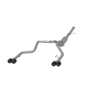 MBRP 2.5in Dual Split Rear Cat-Back | Chevy Silverado 1500 6.2L 19-21 (S50053CF) Exhaust, Mufflers & Tips offroad accessory | Iron Ridge Offroad