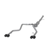MBRP 2.5in Dual Split Rear Cat-Back | Chevy Silverado 1500 6.2L 19-21 (S50053CF) Exhaust, Mufflers & Tips offroad accessory | Iron Ridge Offroad