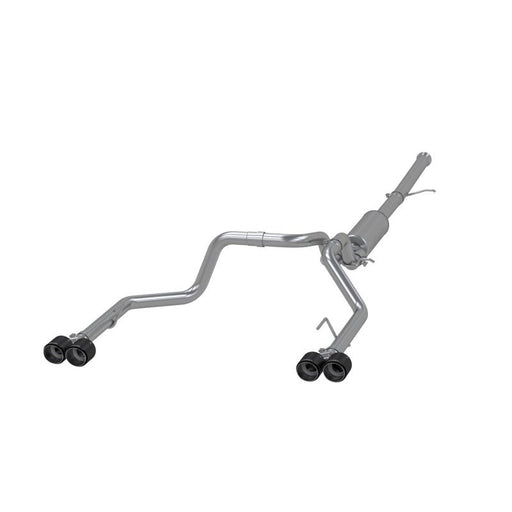 MBRP 2.5in Dual Split Rear Cat-Back | Chevy Silverado 1500 6.2L 19-21 (S50053CF) Exhaust, Mufflers & Tips offroad accessory | Iron Ridge Offroad