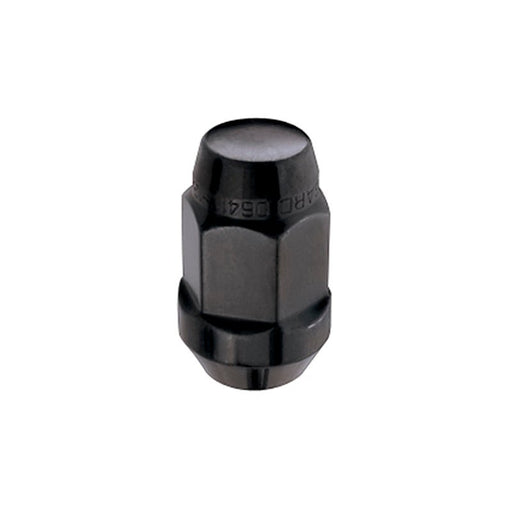 McGard Hex Lug Nut (Cone Seat Bulge Style) M12X1.5 / 3/4 Hex / 1.45in. Length (4 - Pack) - Black Wheel and Tire Accessories offroad accessory | Iron Ridge Offroad