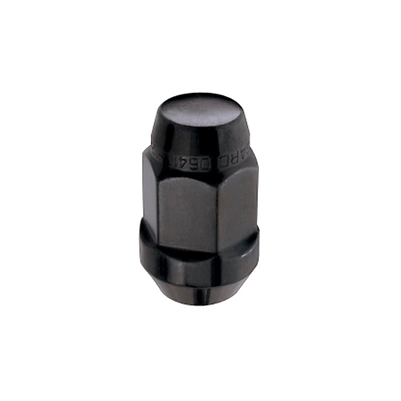 McGard Hex Lug Nut (Cone Seat Bulge Style) M12X1.5 / 3/4 Hex / 1.45in. Length (4 - Pack) - Black Wheel and Tire Accessories offroad accessory | Iron Ridge Offroad
