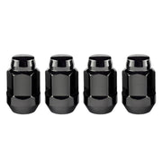 McGard Hex Lug Nut (Cone Seat Bulge Style) M12X1.5 / 3/4 Hex / 1.45in. Length (4 - Pack) - Black Wheel and Tire Accessories offroad accessory | Iron Ridge Offroad