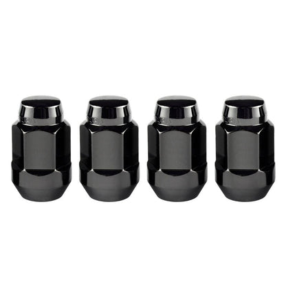 McGard Hex Lug Nut (Cone Seat Bulge Style) M12X1.5 / 3/4 Hex / 1.45in. Length (4 - Pack) - Black Wheel and Tire Accessories offroad accessory | Iron Ridge Offroad