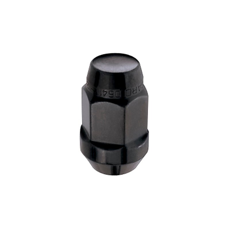 McGard Hex Lug Nut (Cone Seat Bulge Style) M14X1.5 / 22mm Hex / 1.635in. Length (4 - Pack) - Black Wheel and Tire Accessories offroad accessory | Iron Ridge Offroad