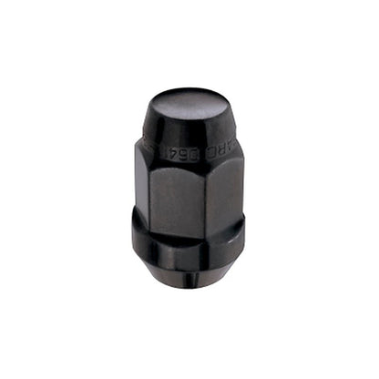 McGard Hex Lug Nut (Cone Seat Bulge Style) M14X1.5 / 22mm Hex / 1.635in. Length (4 - Pack) - Black Wheel and Tire Accessories offroad accessory | Iron Ridge Offroad