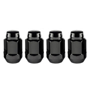 McGard Hex Lug Nut (Cone Seat Bulge Style) M14X1.5 / 22mm Hex / 1.635in. Length (4 - Pack) - Black Wheel and Tire Accessories offroad accessory | Iron Ridge Offroad
