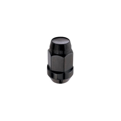 McGard Hex Lug Nut (Cone Seat Bulge Style) M14X1.5 / 22mm Hex / 1.635in. Length (4 - Pack) - Black Wheel and Tire Accessories offroad accessory | Iron Ridge Offroad
