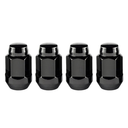 McGard Hex Lug Nut (Cone Seat Bulge Style) M14X1.5 / 22mm Hex / 1.635in. Length (4 - Pack) - Black Wheel and Tire Accessories offroad accessory | Iron Ridge Offroad