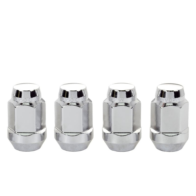 McGard Hex Lug Nut (Cone Seat Bulge Style) M14X1.5 / 22mm Hex / 1.635in. Length (4 - Pack) - Chrome Wheel and Tire Accessories offroad accessory | Iron Ridge Offroad