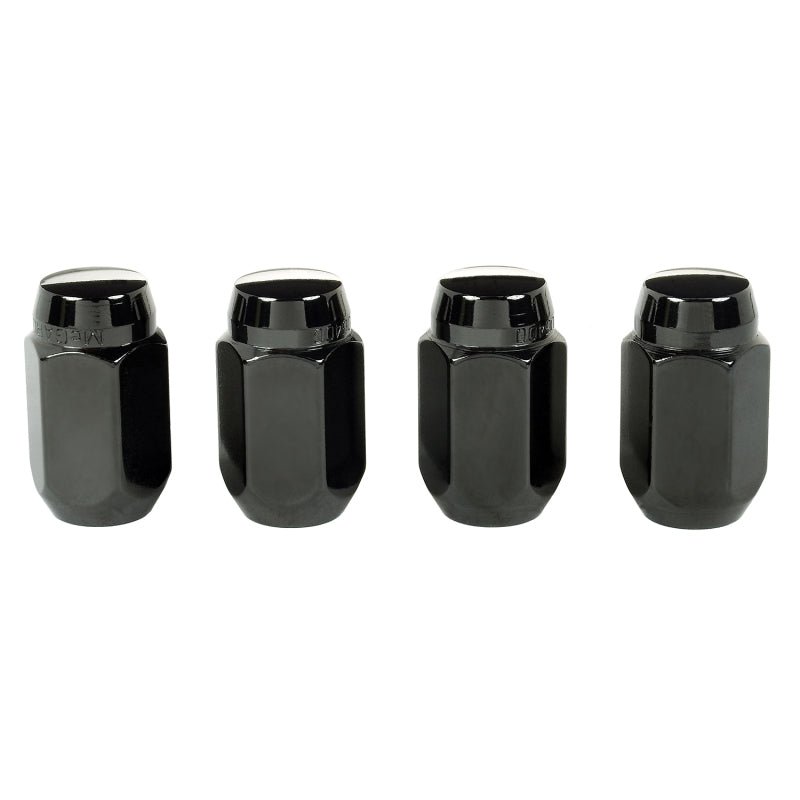 McGard Hex Lug Nut (Cone Seat) M12X1.5 / 13/16 Hex / 1.5in. Length (4 - pack) - Black Wheel and Tire Accessories offroad accessory | Iron Ridge Offroad