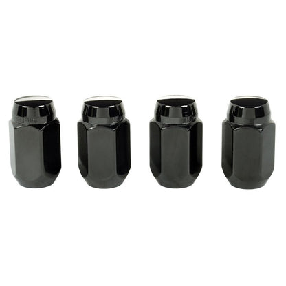 McGard Hex Lug Nut (Cone Seat) M12X1.5 / 13/16 Hex / 1.5in. Length (4 - pack) - Black Wheel and Tire Accessories offroad accessory | Iron Ridge Offroad