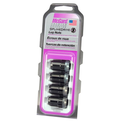McGard SplineDrive Lug Nut (Cone Seat) M12X1.5 / 1.24in. Length (4 - Pack) - Black (Req. Tool) Wheel and Tire Accessories offroad accessory | Iron Ridge Offroad