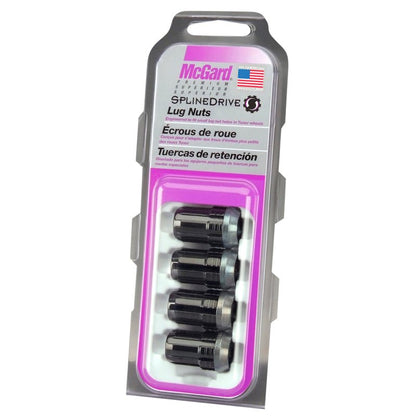 McGard SplineDrive Lug Nut (Cone Seat) M12X1.5 / 1.24in. Length (4 - Pack) - Black (Req. Tool) Wheel and Tire Accessories offroad accessory | Iron Ridge Offroad
