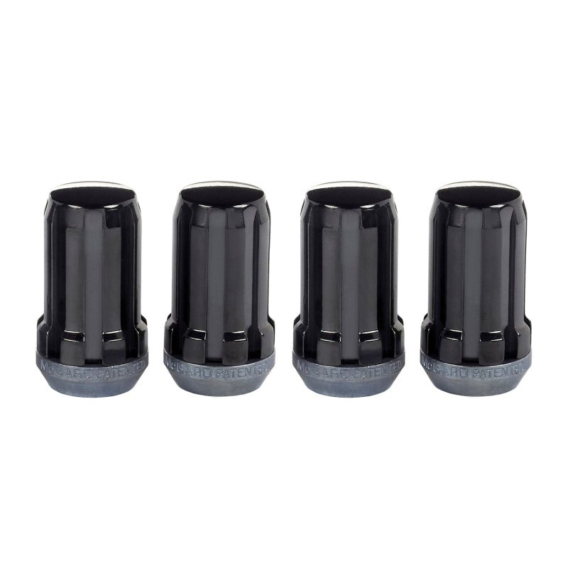 McGard SplineDrive Lug Nut (Cone Seat) M14X1.5 / 1.648in. Length (4 - Pack) - Black (Req. Tool) Wheel and Tire Accessories offroad accessory | Iron Ridge Offroad