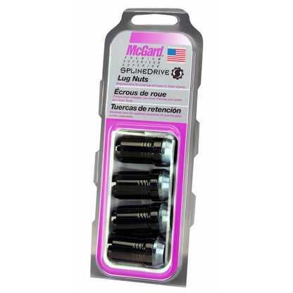 McGard SplineDrive Lug Nut (Cone Seat) M14X1.5 / 1.648in. Length (4 - Pack) - Black (Req. Tool) Wheel and Tire Accessories offroad accessory | Iron Ridge Offroad