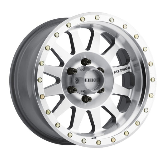 Method MR304 Double Standard Machined 17x8.5 ET0 Offset 6x135 Bolt Pattern Wheels offroad accessory | Iron Ridge Offroad