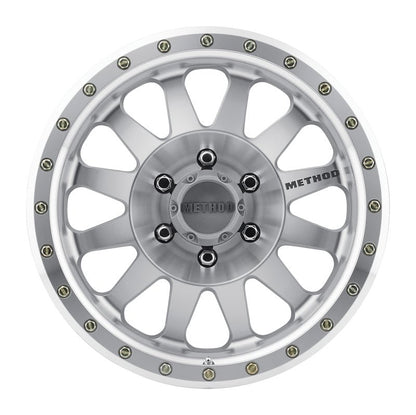 Method MR304 Double Standard Machined 17x8.5 ET0 Offset 6x135 Bolt Pattern Wheels offroad accessory | Iron Ridge Offroad