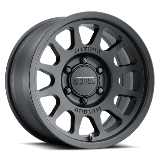Method Wheels MR703 Matte Black 17x8.5 Inch ET+25 Offset 6x135 Bolt Pattern Wheels offroad accessory | Iron Ridge Offroad