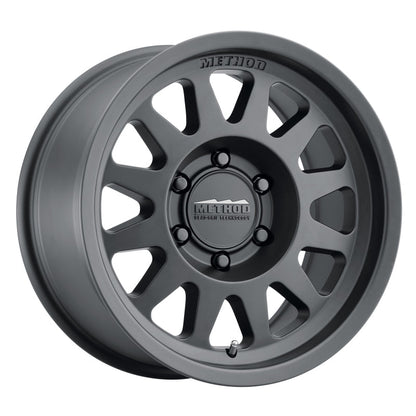 Method Wheels MR704 Matte Black 17x8.5 ET0 Offset 6x135 Bolt Pattern Wheels offroad accessory | Iron Ridge Offroad