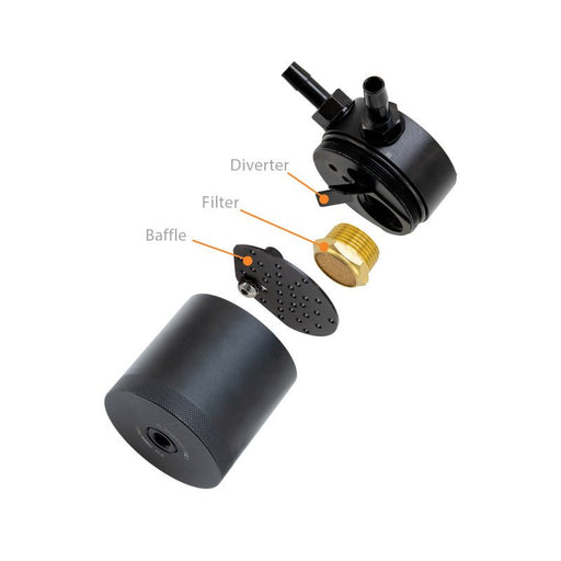 Mishimoto 19+ Ford Ranger Baffled Oil Catch Can Kit - Black Engine Components offroad accessory | Iron Ridge Offroad