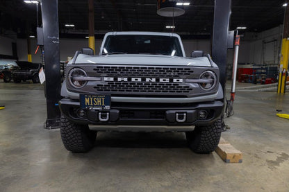Mishimoto Front Bumper License Plate Relocation - 2021+ Ford Bronco Exterior Styling offroad accessory | Iron Ridge Offroad