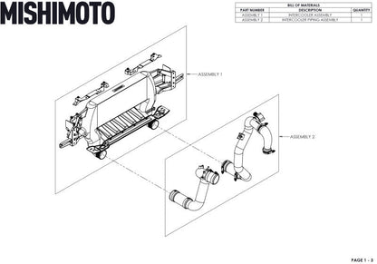 Mishimoto High - Mount Intercooler Kit Black Core / Black Pipes - 2021+ Ford Bronco 2.3L Forced Induction offroad accessory | Iron Ridge Offroad