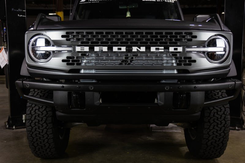 Mishimoto High - Mount Intercooler Kit Black Core / Polished Pipes - 2021+ Ford Bronco 2.3L Forced Induction offroad accessory | Iron Ridge Offroad
