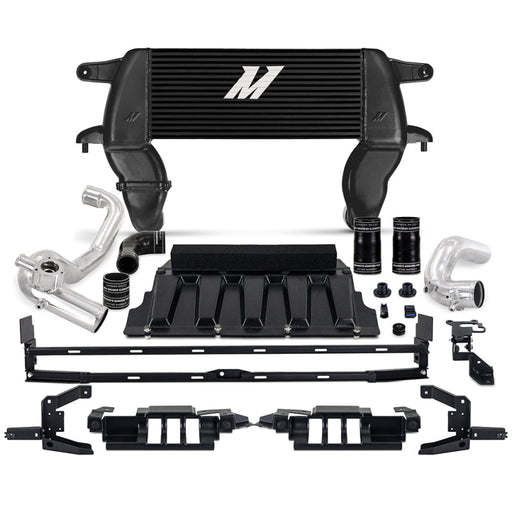 Mishimoto High - Mount Intercooler Kit Black Core / Polished Pipes - 2021+ Ford Bronco 2.3L Forced Induction offroad accessory | Iron Ridge Offroad
