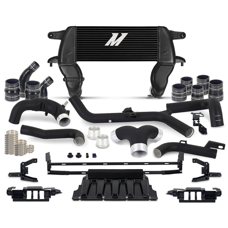 Mishimoto High Mount Intercooler Kit Black Pipes / Black Core - 2021+ Ford Bronco 2.7L Forced Induction offroad accessory | Iron Ridge Offroad