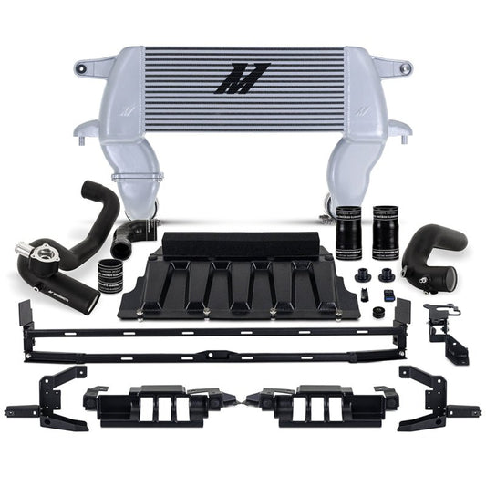 Mishimoto High - Mount Intercooler Kit Silver Core / Black Pipes - 2021+ Ford Bronco 2.3L Forced Induction offroad accessory | Iron Ridge Offroad