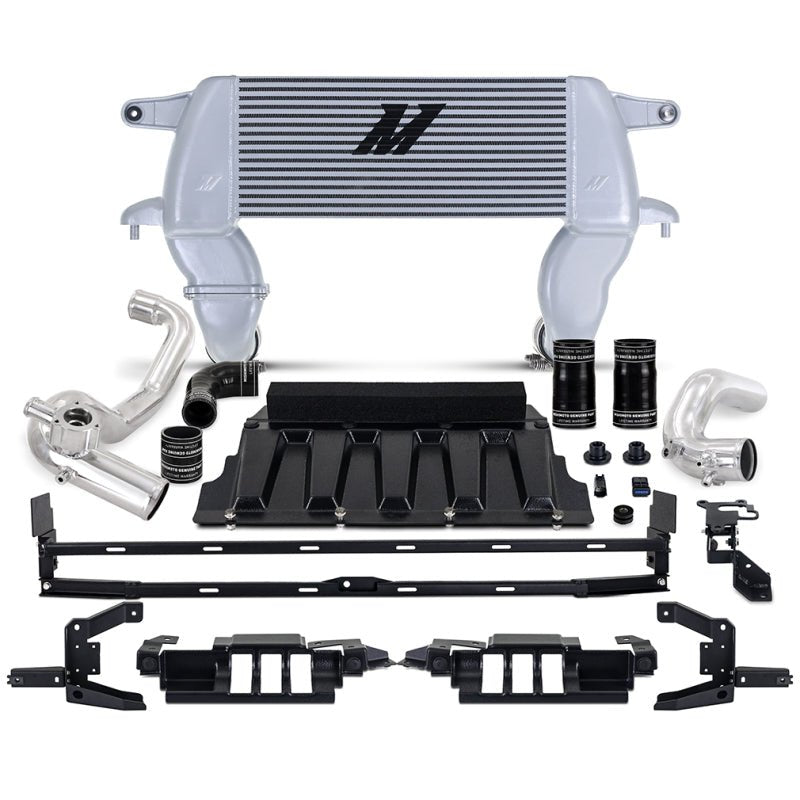 Mishimoto High Mount Intercooler Kit Sliver Core / Polished Pipes - 2021+ Ford Bronco 2.3L Forced Induction offroad accessory | Iron Ridge Offroad