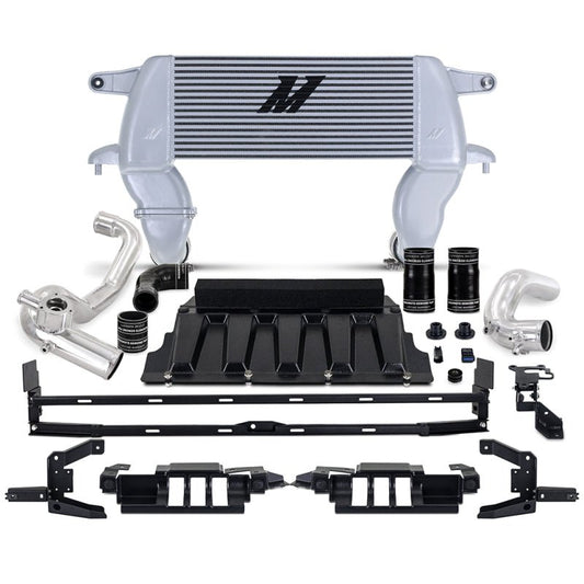 Mishimoto High Mount Intercooler Kit Sliver Core / Polished Pipes - 2021+ Ford Bronco 2.3L Forced Induction offroad accessory | Iron Ridge Offroad