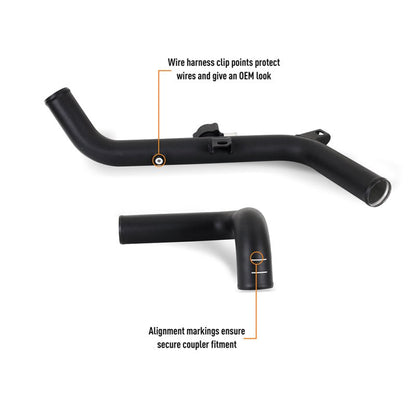 Mishimoto High - Mount Intercooler Pipe Upgrade Kit Wrinkle Black - 2021+ Ford Bronco 2.7L Forced Induction offroad accessory | Iron Ridge Offroad