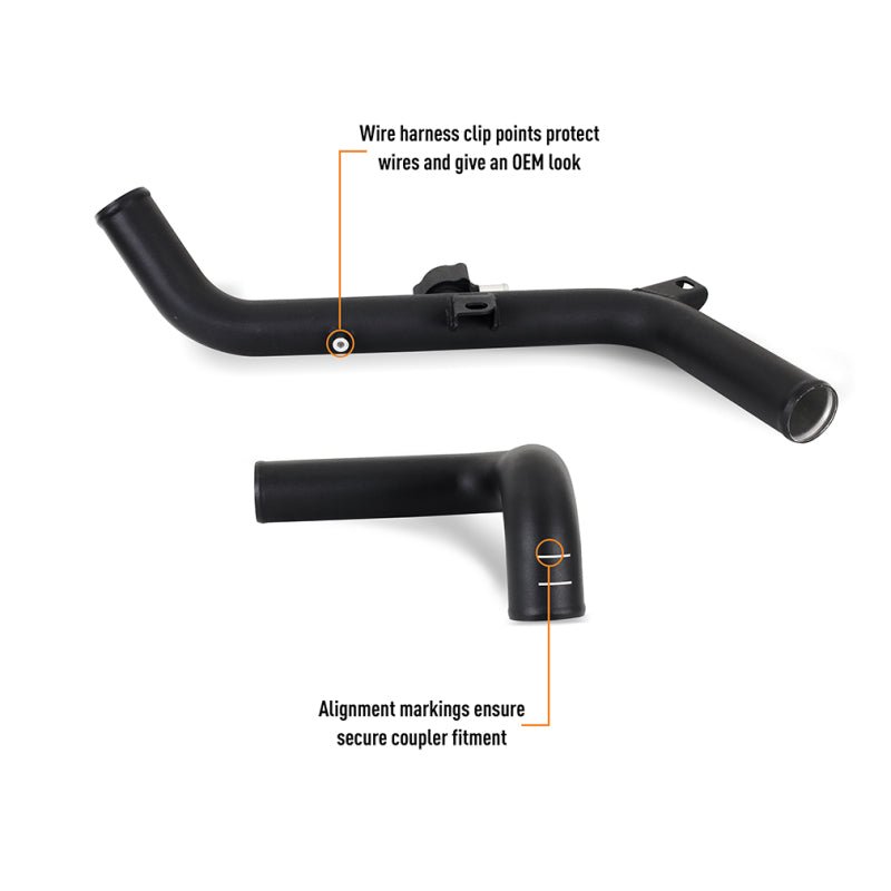 Mishimoto Intercooler Pipe Upgrade Kit Wrinkle Black - 2021+ Ford Bronco 2.7L Forced Induction offroad accessory | Iron Ridge Offroad