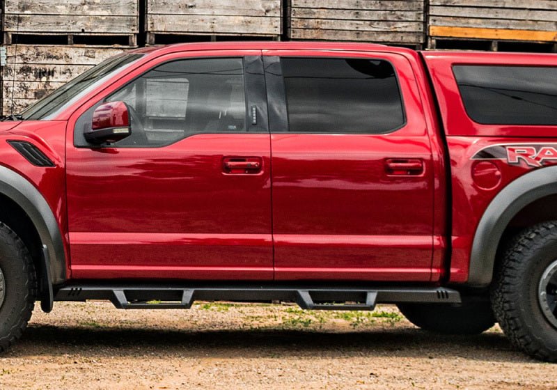 N - Fab EPYX Full Length Running Boards Texture Black - 2021+ Ford Bronco 2DR Nerf Bars & Running Boards offroad accessory | Iron Ridge Offroad