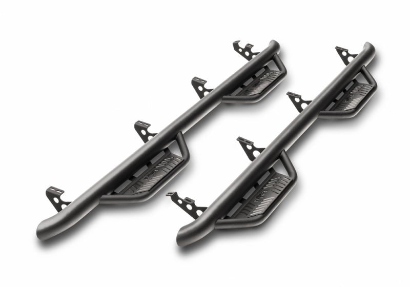 N - Fab Podium Cab Length Nerf Side Step Bars - 2019+ Ford Ranger SuperCrew Nerf Bars & Running Boards offroad accessory | Iron Ridge Offroad