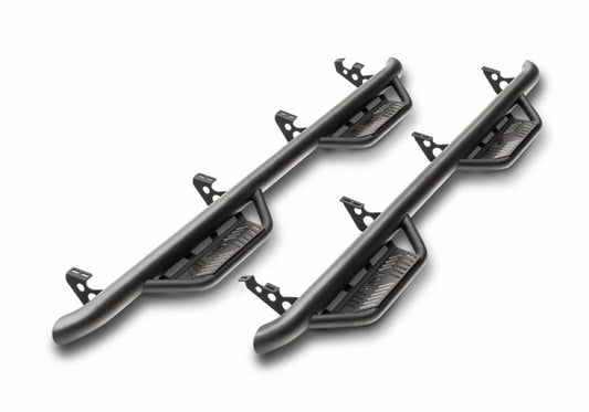 N - Fab Podium Cab Length Nerf Side Step Bars - 2019+ Ford Ranger SuperCrew Nerf Bars & Running Boards offroad accessory | Iron Ridge Offroad
