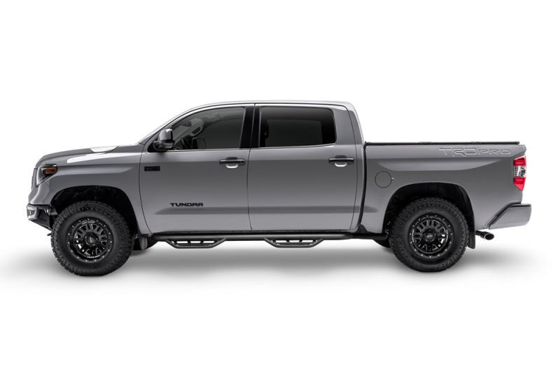 N - Fab Podium Cab Length Nerf Side Step Bars - 2019+ Ford Ranger SuperCrew Nerf Bars & Running Boards offroad accessory | Iron Ridge Offroad
