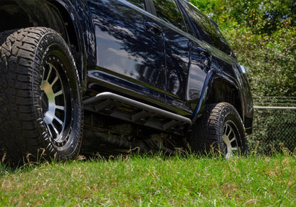N - Fab Trail Slider Steps 19 - 20 Ford Ranger Crew Cab All Beds - SRW - Textured Black Body Armor & Protection offroad accessory | Iron Ridge Offroad
