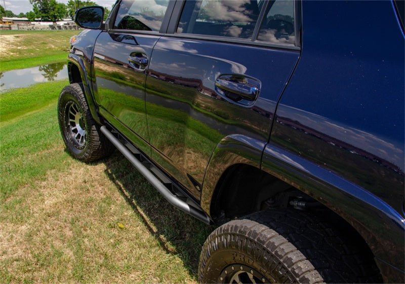 N - Fab Trail Slider Steps 19 - 20 Ford Ranger Crew Cab All Beds - SRW - Textured Black Body Armor & Protection offroad accessory | Iron Ridge Offroad