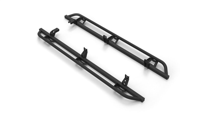 N - Fab Trail Slider Steps 19 - 20 Ford Ranger Crew Cab All Beds - SRW - Textured Black Body Armor & Protection offroad accessory | Iron Ridge Offroad