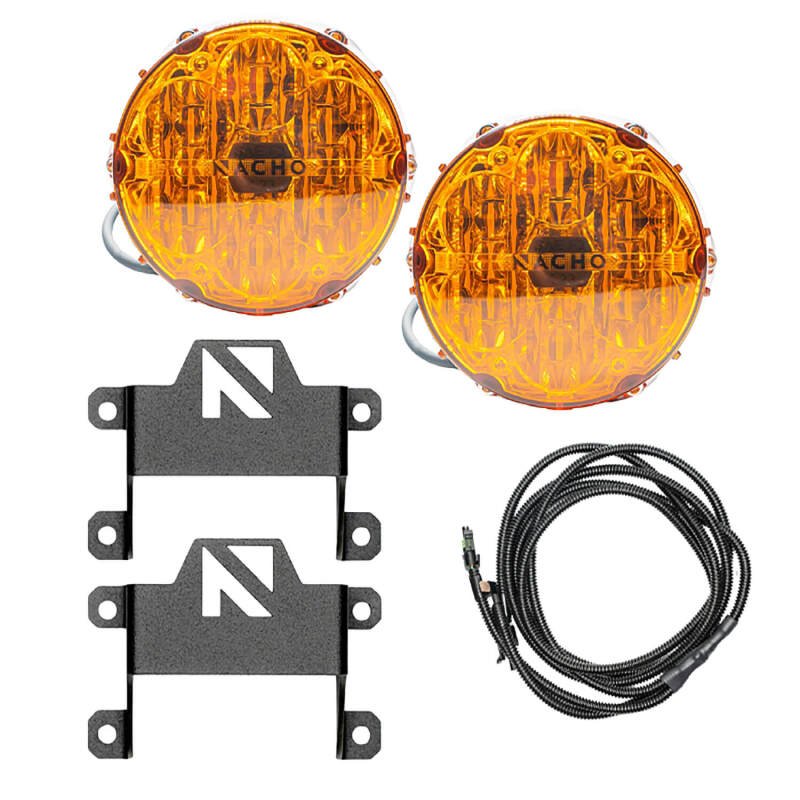 Nacho Lighting SAE Plug N Play Amber Fog Light Kit - 2021+ Ford Bronco Lights offroad accessory | Iron Ridge Offroad