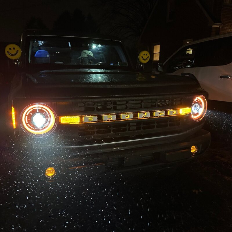 Oracle 2021+ Ford Bronco Oculus Bi - LED Projector Headlights - ColorSHIFT LED Lights offroad accessory | Iron Ridge Offroad
