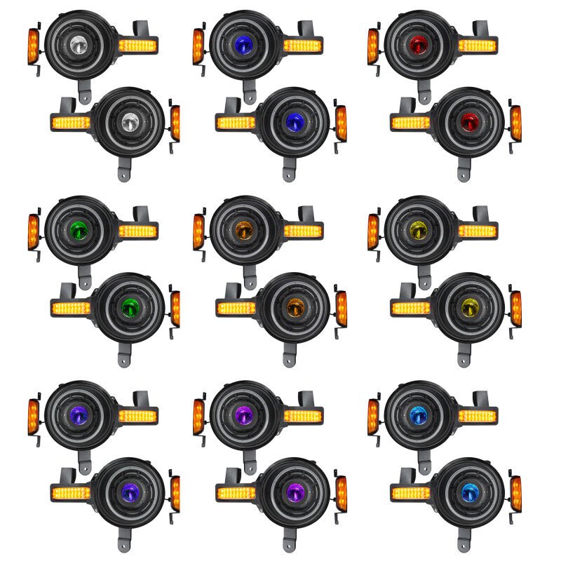 Oracle 2021+ Ford Bronco Oculus Bi - LED Projector Headlights - ColorSHIFT LED Lights offroad accessory | Iron Ridge Offroad