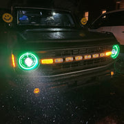 Oracle 2021+ Ford Bronco Oculus Bi - LED Projector Headlights - ColorSHIFT LED Lights offroad accessory | Iron Ridge Offroad