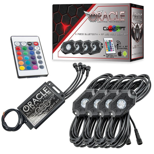 Oracle Bluetooth + RF Underbody Rock Light Kit - 4 PCS - ColorSHIFT Lights offroad accessory | Iron Ridge Offroad