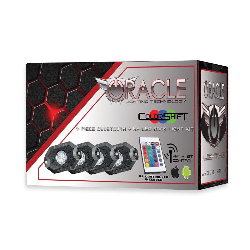 Oracle Bluetooth + RF Underbody Rock Light Kit - 4 PCS - ColorSHIFT Lights offroad accessory | Iron Ridge Offroad